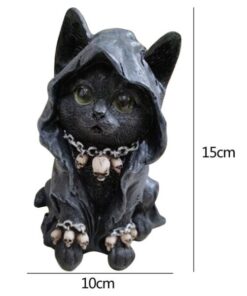 Resin Black Cat Statue Decor