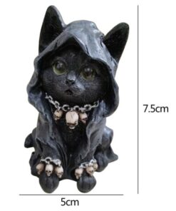 Resin Black Cat Statue Decor