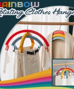 Three-Layer Multifunctional Rainbow Rotating Clothes Hanger