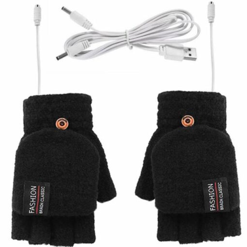 USB Powered Fingerless Heated Gloves