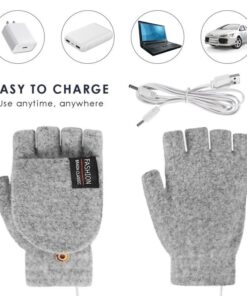 USB Powered Fingerless Heated Gloves