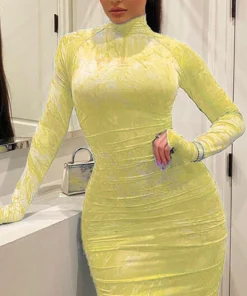 Long Sleeve Bandage Dress