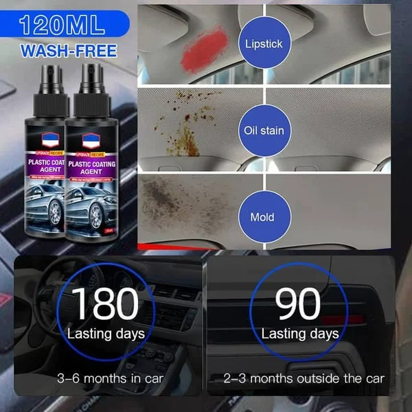 RJDJ Car Interior Leather and Plastic Coating Agent, Leather Cleaner for  Car Interior, Leather Cleaner and Conditioner for Car Interior, Plastic