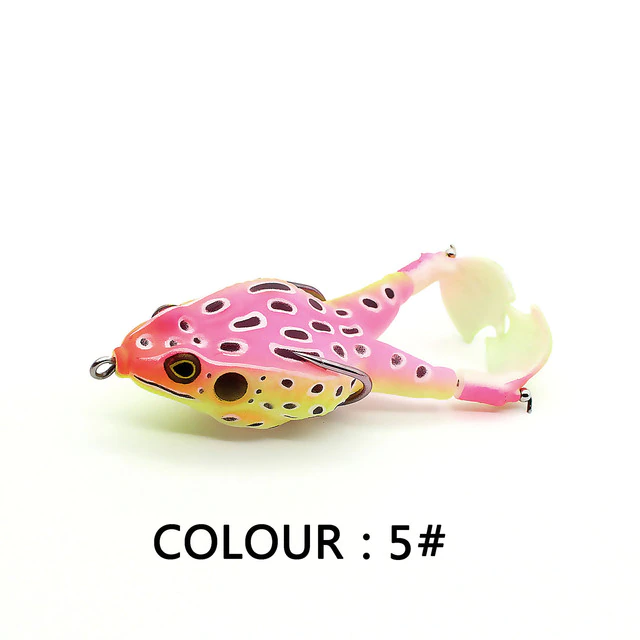 Double Propeller Frog Soft Baits Jigging Fishing Lure Bait