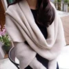 Trendy Knitted Sweater Scarf With Sleeves