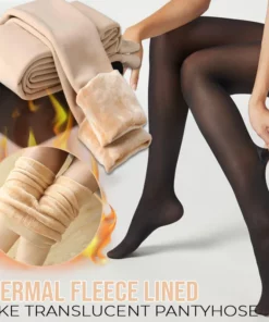 Thermal Fleece Lined Fake Translucent Pantyhose