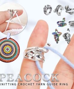 Peacock Knitting Crochet Yarn Guide Ring