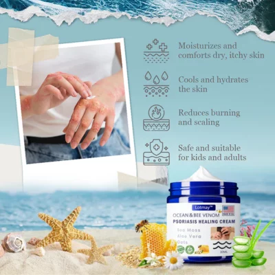 Furzero™ Bee Venom & Ocean Psoriasis Healing Cream. Seurico™ The Ocean Eczema Natural Soothing Cream