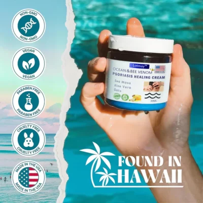 VolumElle™ Bee Venom & Ocean Psoriasis Healing Cream. Histone™ OceanCure Bee Venom Psoriasis & Wart Healing Cream