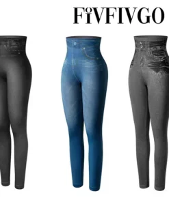 Fivfivgo™ Thermal Fleece Denim Jeggings