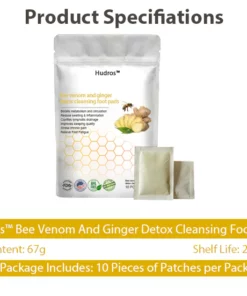 Hudro™ Bee Venom And Ginger Detox Cleasing Foot Pads