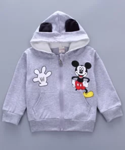 Disney Cartoon Printed Mickey Mouse Clothing Set for Kids 3PCS (Jacket+Shirt+Pants) Autumn Casual Hooded Oufits