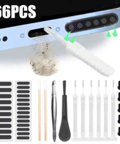 66PCS Mobile Phone Speaker Charging Port Cleaning Set Dust Plug for iPhone 15 14 13 Samsung Xiaomi Earphones Cleaner Kit Brush