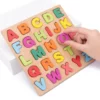 Colorful Alphabet Number Wooden Puzzles Kids Intelligent Matching Game Preschool Children Early Educational Toys