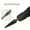 Tube Swaging Tool 5-in-1 Expander Drill Bit with Hex Shank for 7/8 3/4 5/8 1/2 3/8 and 1/4 Copper Pipe, a Must-Have for Air Cond