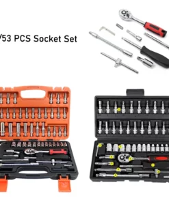 NEW Car Repair Tool Kit 46/53 Piece/Set 1/4-Inch Socket Set Car Repair Tool Ratchet Torque Wrench Combo Auto Repairing Tool Set