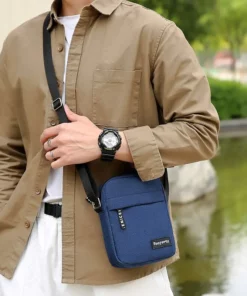 Nylon Shoulder Bag Men Solid Color Messenger Bag Casual Fashion European and American Retro Men Bag