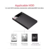 Enclosure HDD Case 2.5 Inch Micro B USB 3.0Type-C Cable External Hard Drive 5TB 5Gbps HD Portable Storage Device Support UASP