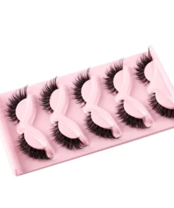 5 Pairs Cat Eye Lashes Faux Mink Eyelashes Natural long Manga Lashes Winged End Eye Elongated Eyelashes Fake Lashes Makeup