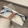 Blue Light Blocking Glasses for Men Women Retro Half Frame Computer Optical Vintage Square Eyewear Anti-radiation Eyeglasses