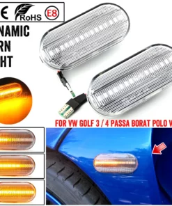 2PCS Led Dynamic Side Marker Turn Signal Light Sequential Blinker Light For VW Golf 3 4 MK3 MK4 Passat 3BG Polo 6N 9N Bora Vento