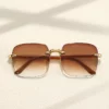 Square Frameless Classic Gradient Women Sunglasses