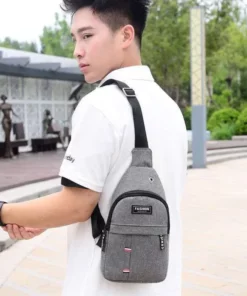 2023 New Chest Bag Messenger Pack Men Simple Nylon Fashion Waterproof One Shoulder Crossbody Bag