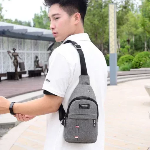 2023 New Chest Bag Messenger Pack Men Simple Nylon Fashion Waterproof One Shoulder Crossbody Bag