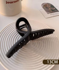 Large Black Hair Clip for Women Fashion French Elegant Hairgrips Korean Letter Hair Claw Clips Girls Hairpins Hair Accessories