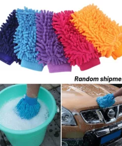 Car Wash Gloves Chenille Coral Fleece Gloves Washing Wiper Car Cleaning Towel Auto Dust Washer Mitt Car Cleaning Accessories