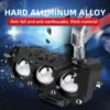 Motorcycle LED Spotlight Dual Color Hi/Low Beam Fog Lamps for Car Trucks SUV UTV 12V 24VMini Lens Headlight Driving Light