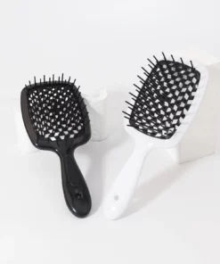 2 combs Scalp Massage Comb fluffy shape comb mesh comb women's hollow wet roll hair brush