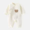 Boys Girls Bodysuit Newborn Onesie Clothes Cotton Toddler Home Wear 0-6M Thickened Spring and Autumn Clothing