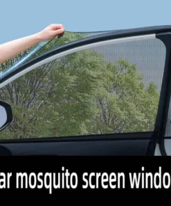 2pcs Car Front Rear Side Window Sunshade UV Protect Shield Mesh Prevent Mosquito Sunshine Privacy Protection Foldable Curtain