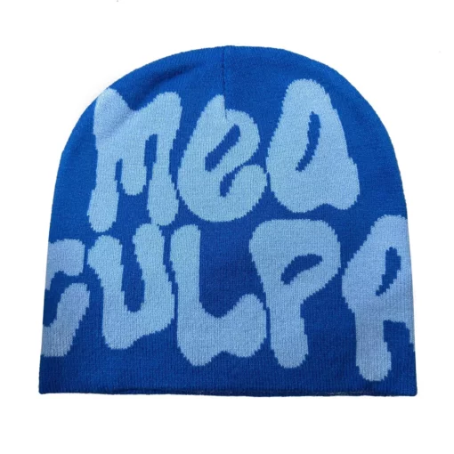 2024 New Knitting Beanies Hat Men Women Paragraph Quality Cap Mea Culpa Y2k Warm Fashion Hundred Take Cold Cap for Women Hats