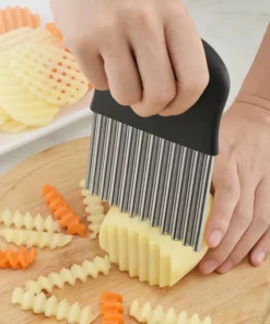 Potato Slicer For Chips Slicer Dough Vegetable Fruit Crinkle Wavy Kitchen Knife Cutter Chopper French Fry Maker Tools Gadget