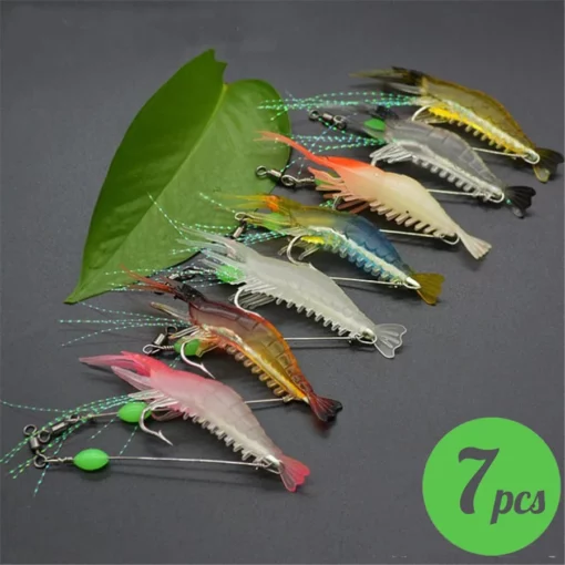 3pcs/7pcs Shrimp Lures Fishing Lures Artificial Fishing Bait Isca Artificial Ascesorios Pesca