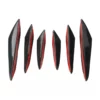 6pcs Universal Rubber Car Front Bumper Lip Protector Rear Diffuser Black Carbon Fiber Spoiler Splitter Wing Protection Guard