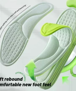 Sports Insoles for Shoes 5D Massage Soft Deodorant Breathable Shock Absorbant Cushion Running Insoles For Feet Men Women