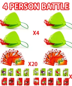 Frog Lizard Mask Wagging Tongue Lick Cards Board Games for Children Family Party Toys Antistress Funny Desktop Puzzle Game Toys