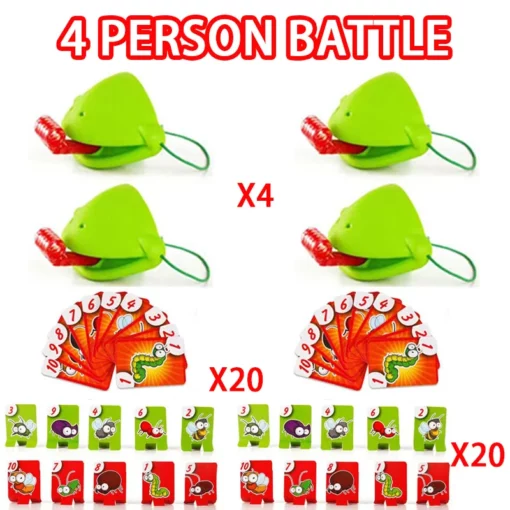 Frog Lizard Mask Wagging Tongue Lick Cards Board Games for Children Family Party Toys Antistress Funny Desktop Puzzle Game Toys