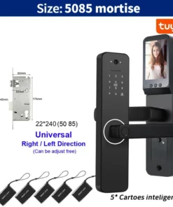 DSKDFTY Camera Digital Electronic Lock Biometrics Fingerprint Smart Door Lock for With Battery for Home House Apartment