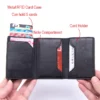 Magnet Rfid Blocking Card Holder Wallets Men Thin Slim Cartera Leather Coin Purse Small Male Black Walet Mini Wallets for Men