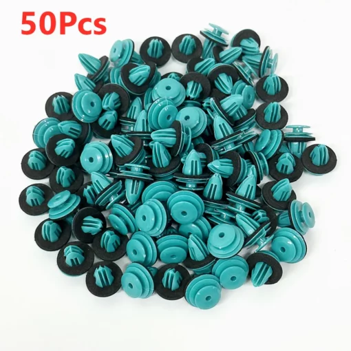 100Pcs Car Fastener Clip With Seal Ring Auto Body Push Retainer Pin Rivet Bumper Door Trim Panel Fastener Rivet Bumper Retainer