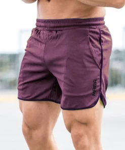 New Fitness Breathable Sports Shorts Running Quick Dry Pants Summer Slim Training Quarter Pants 2023