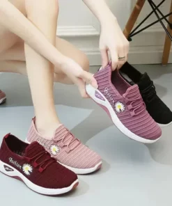 Adult sneakers, women's light running shoes, net shoes, comfortable soft soled sneakers, women's breathable casual single shoes