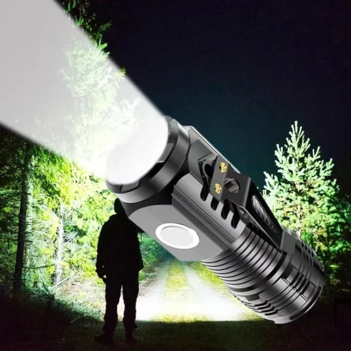 LED Strong Light Flashlight Rechargeable Multi functional for Long Range Portable Outdoor Home Mini Flashlight Cap Clip Light