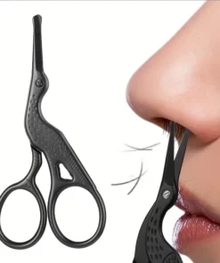 Round Head Stainless Steel Nose Hair Scissors Stork Type BeautyScissors For Eyebrows Nose Hair Beard Ear Hair Eyebrow Scissors