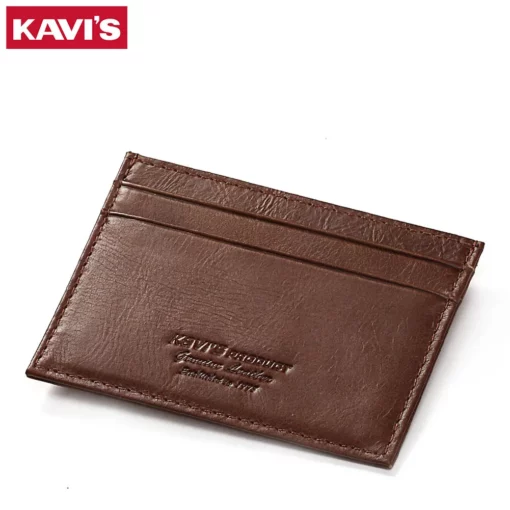 100% Genuine Leather Minimalist Card Holder Fashion Lady Mini Small ID Credit Bank Cards Wallet with 4 Card-Slot