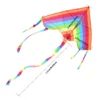 Easy Fly Colorful Rainbow Kite Outdoor Fun Sports Beach Kids Children Buitenspeelgoed Cometas De Viento Outdoor Toys Kites